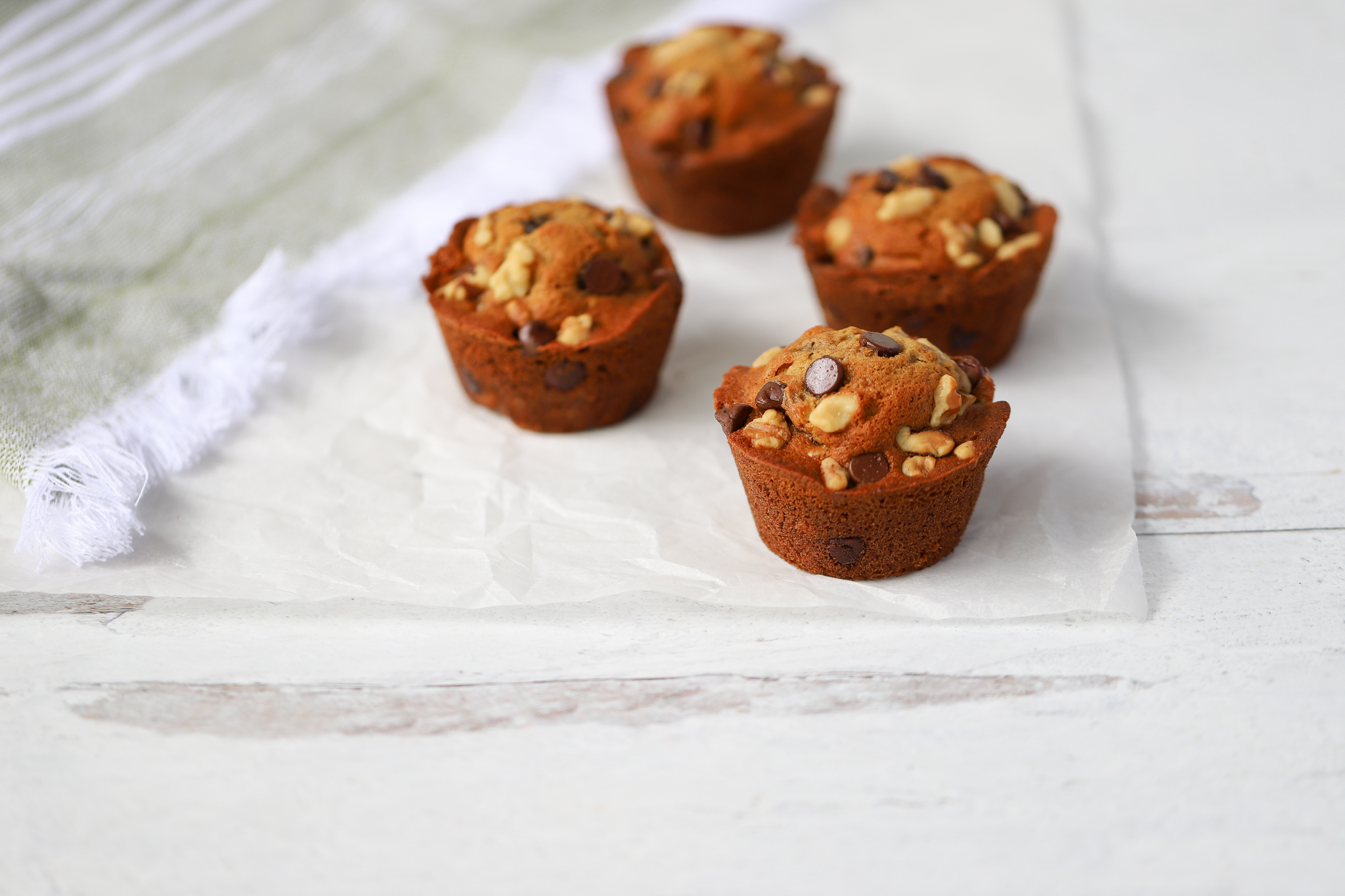 The Best Chocolate Chip Walnut Banana Muffins - More Than Meatless Monday